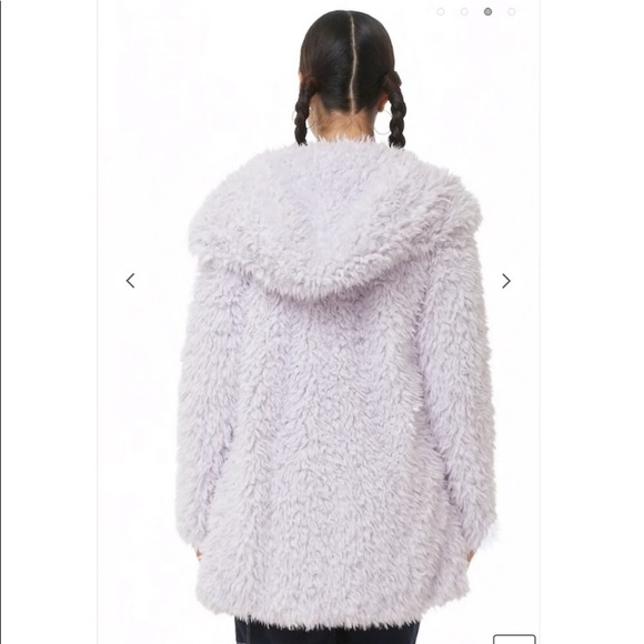Purple Lavender Fuzzy Teddy Jacket Forever 21